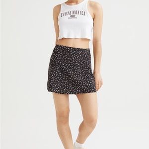 H&M black floral mini skirt. like new, no flaws, size 2.